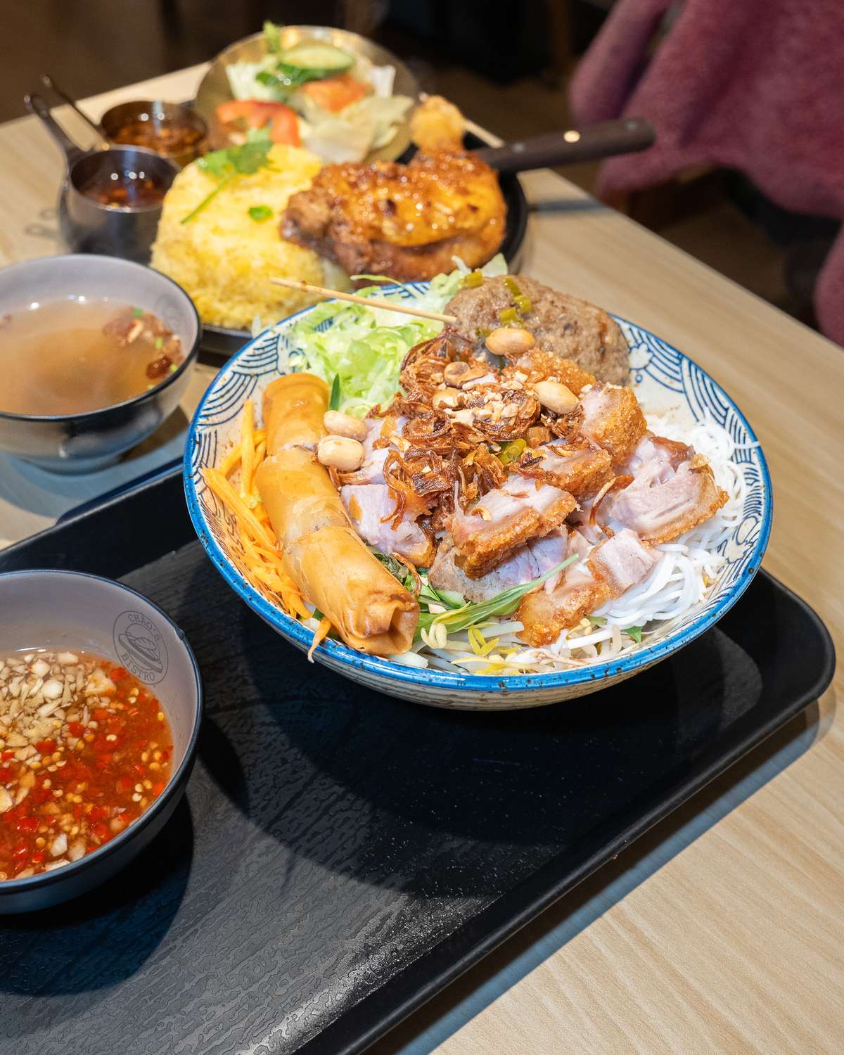 A meal at Chảo's Bistro